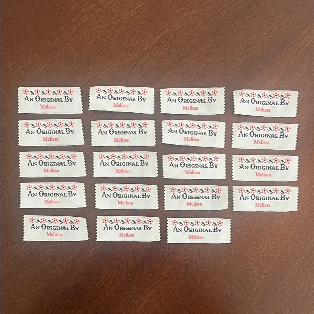 An Original By MELISSA Sew On Woven Personalized Labels; Lot of 19; NWOT